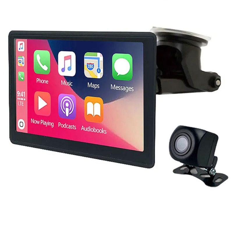 未命名的设计 (21) Draadloze Apple CarPlay Dashboardconsole met achteruitrijcamera - Afbeelding 1