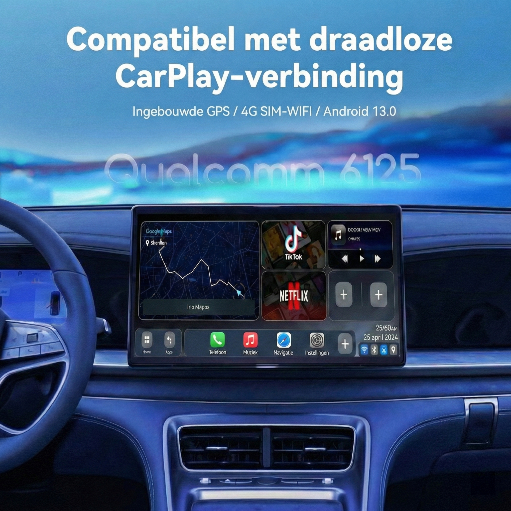 无线盒子10 Android- en iOS-multimedia AI-box voor alle draadloze CarPlay-voertuigmodellen - Afbeelding 2