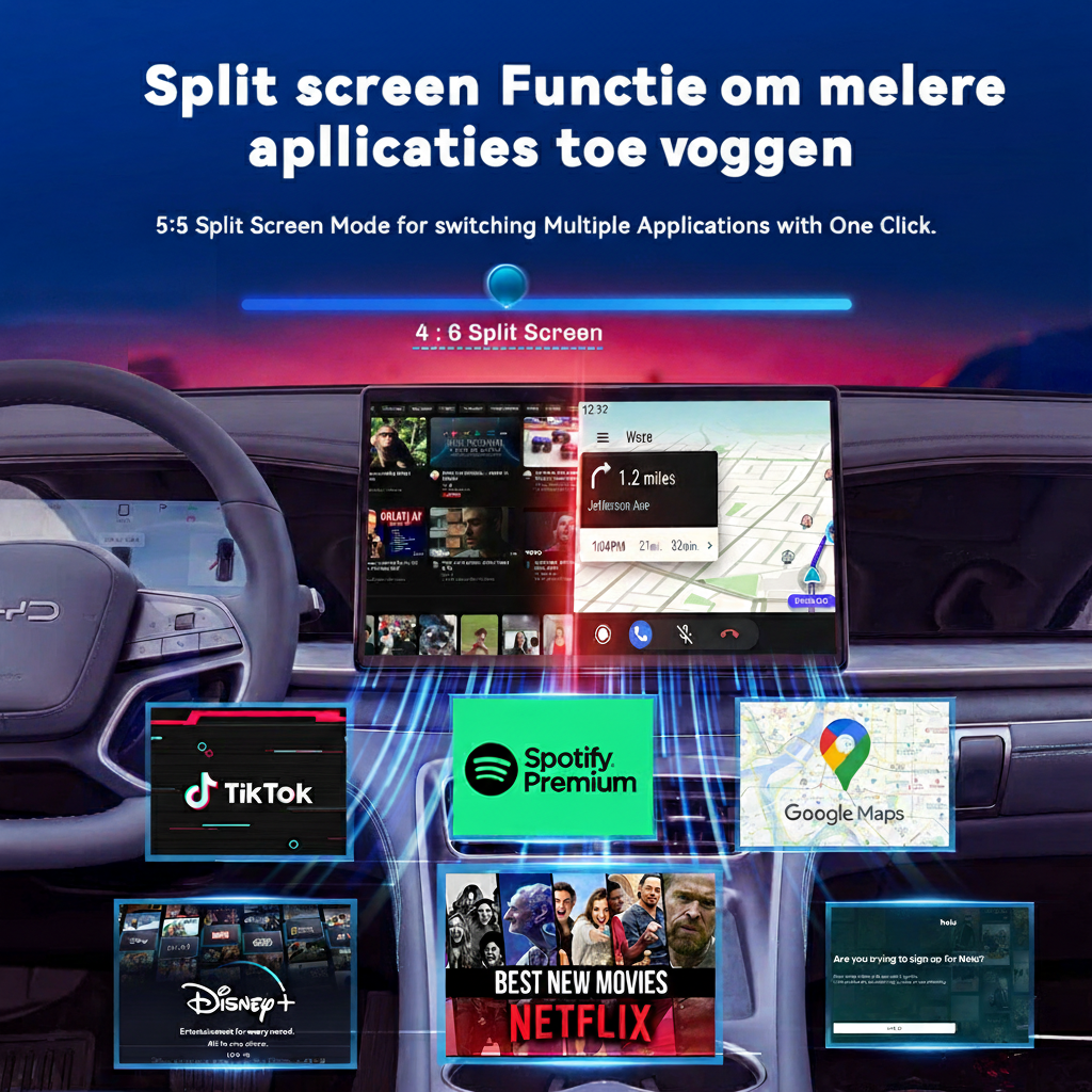 无线盒子15 Android- en iOS-multimedia AI-box voor alle draadloze CarPlay-voertuigmodellen - Afbeelding 3